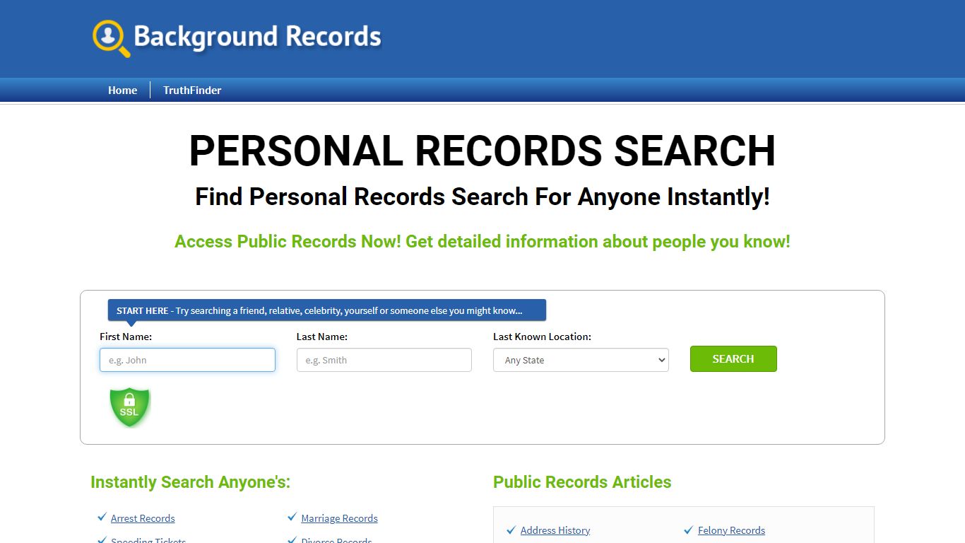 Find Personal Records Search For Anyone Instantly!